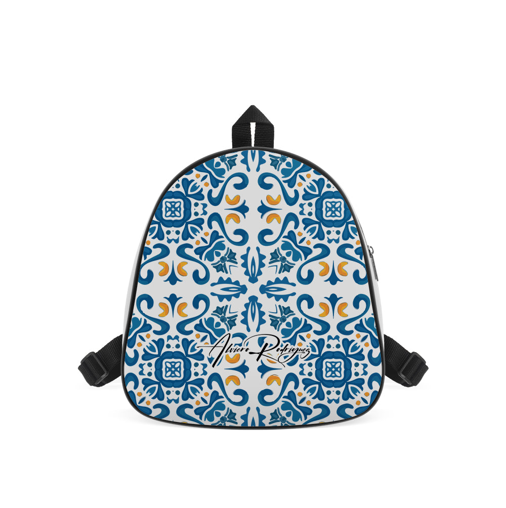 Zaino Bianco Nice Blu Maioliche