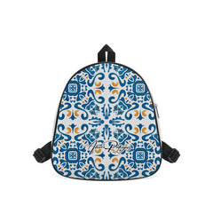 Zaino Bianco Nice Blu Maioliche