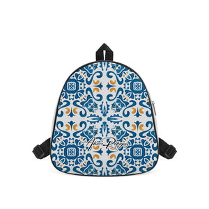 Zaino Bianco Nice Blu Maioliche