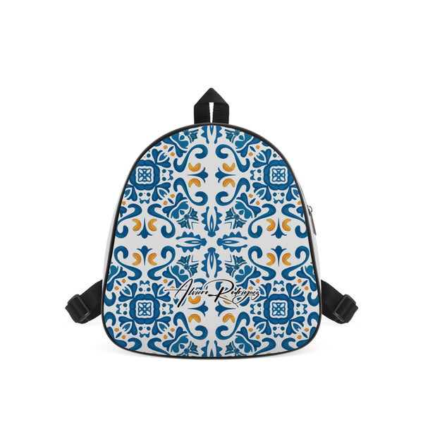 Zaino Bianco Nice Blu Maioliche