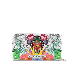 Portafogli Zip Bianco Heart Love