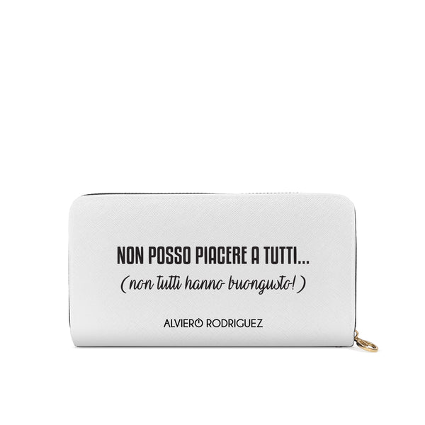 Portafogli Zip Bianco Non posso piacere a tutti