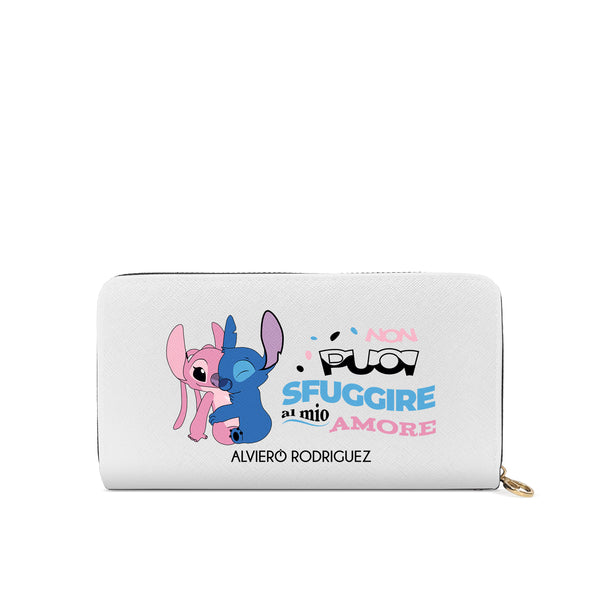 Portafogli Zip Bianco Non puoi sfuggire