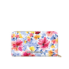 Portafogli Zip Bianco Paint flowers