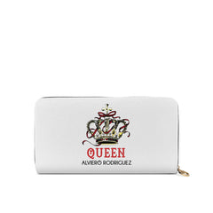 Portafogli Zip Bianco Queen Crown