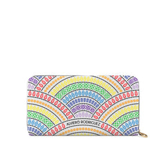 Portafogli Zip Bianco Rainbow