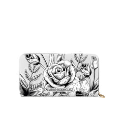 Portafogli Zip Bianco Rose Flora