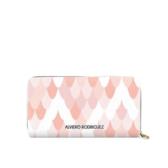 Portafogli Zip Bianco Scaly pink