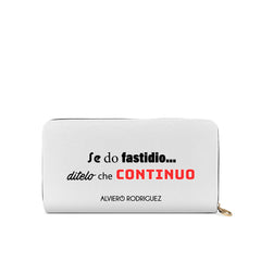 Portafogli Zip Bianco Se do fastidio