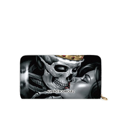 Portafogli Zip Bianco Skull Love