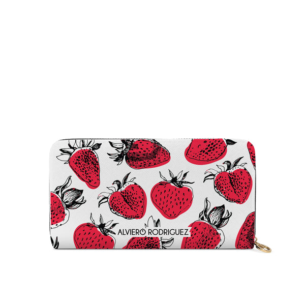 Portafogli Zip Bianco Strawberry