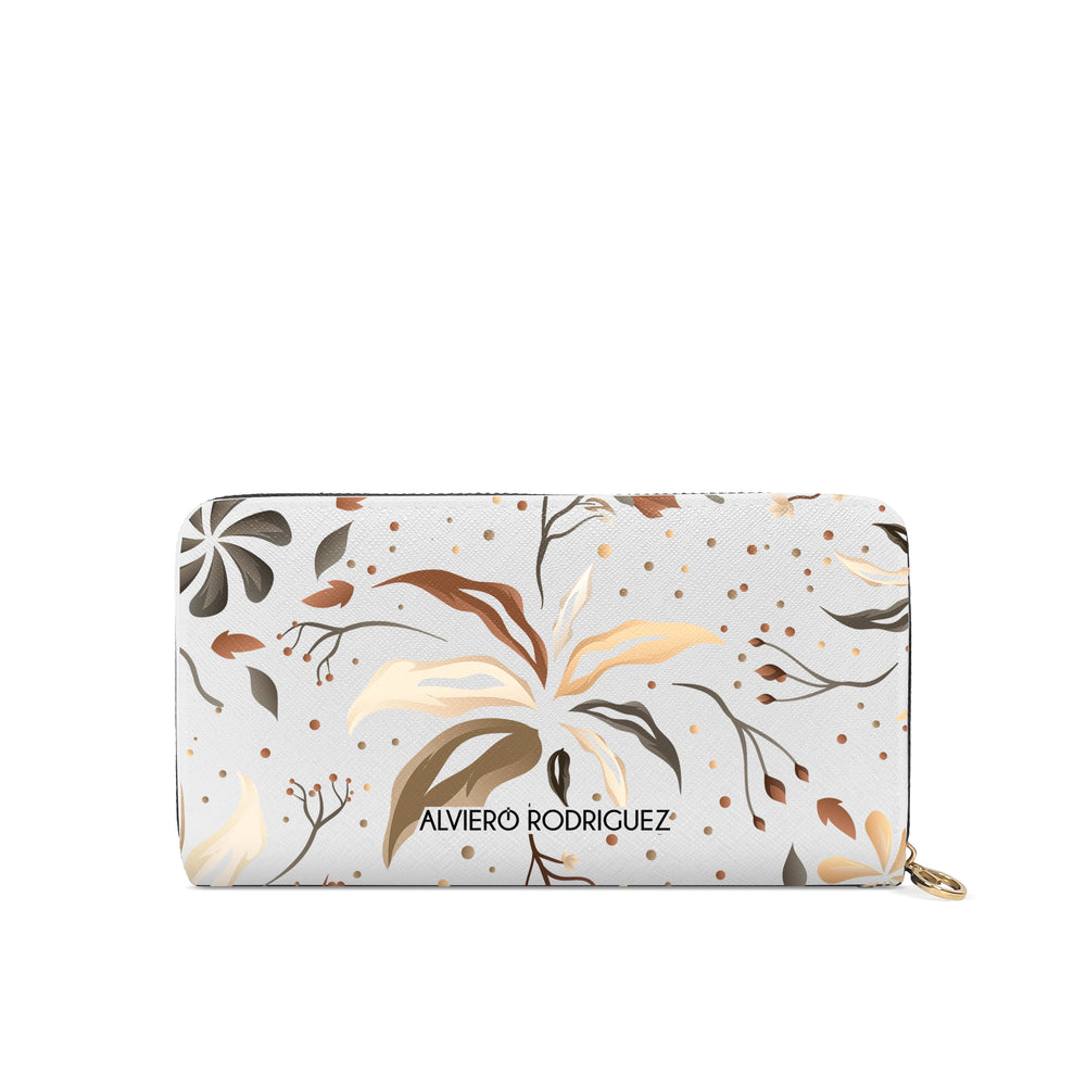 Portafogli Zip Bianco Vintage Floral