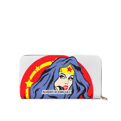 Portafogli Zip Bianco Wonder Woman