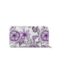 Portafogli Zip Bianco Butterfly Violet
