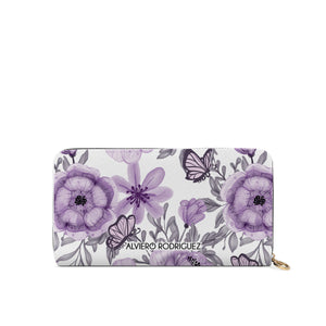 Portafogli Zip Bianco Butterfly Violet