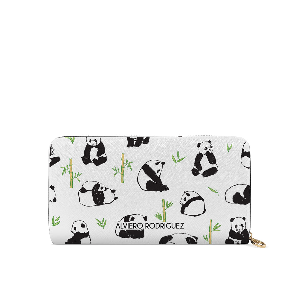 Portafogli Zip Bianco Pandas