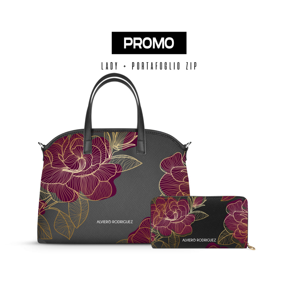 Promo Lady + Portafoglio Zip Royal Roses