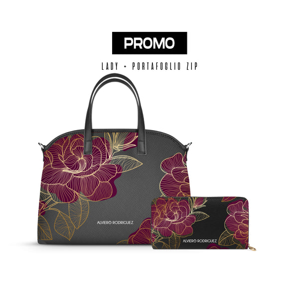 Promo Lady + Portafoglio Zip Royal Roses