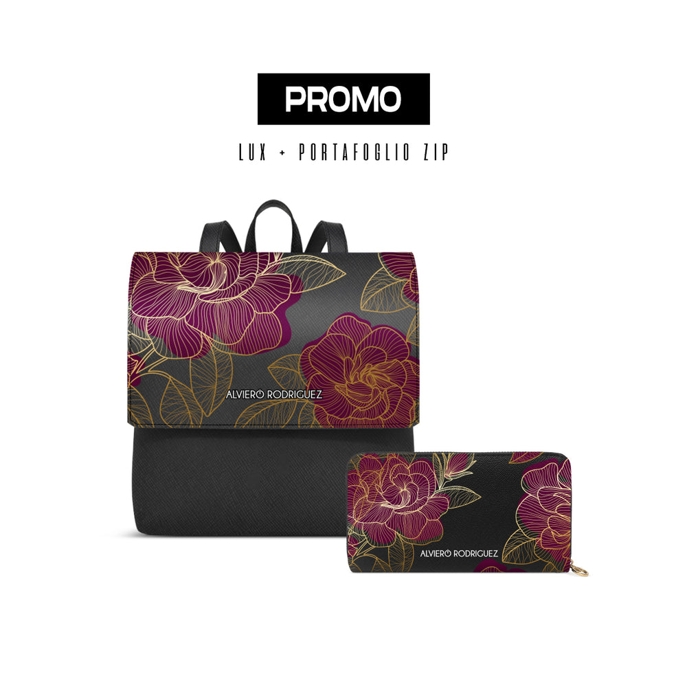 Promo Zainetto Lux + Portafoglio Zip Royal Roses
