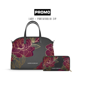 Lady + Portafoglio Zip Royal Roses