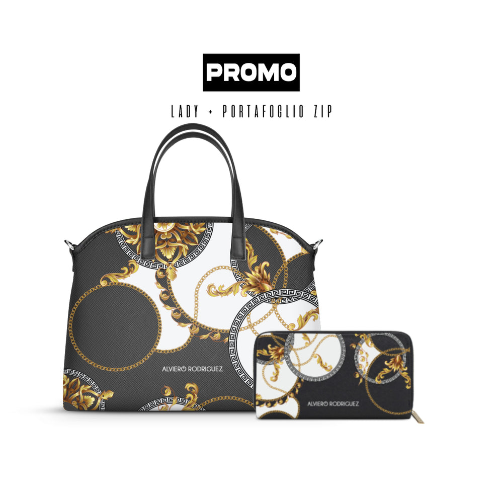 Lady + Portafoglio Zip Royal White