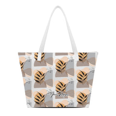SHOPPER MAXI BIANCA ABSTRACT PLANT