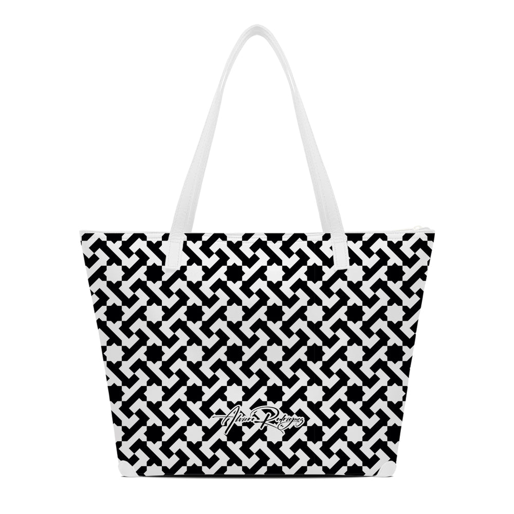 SHOPPER MAXI BIANCA ESSENTIAL LINE BLACK