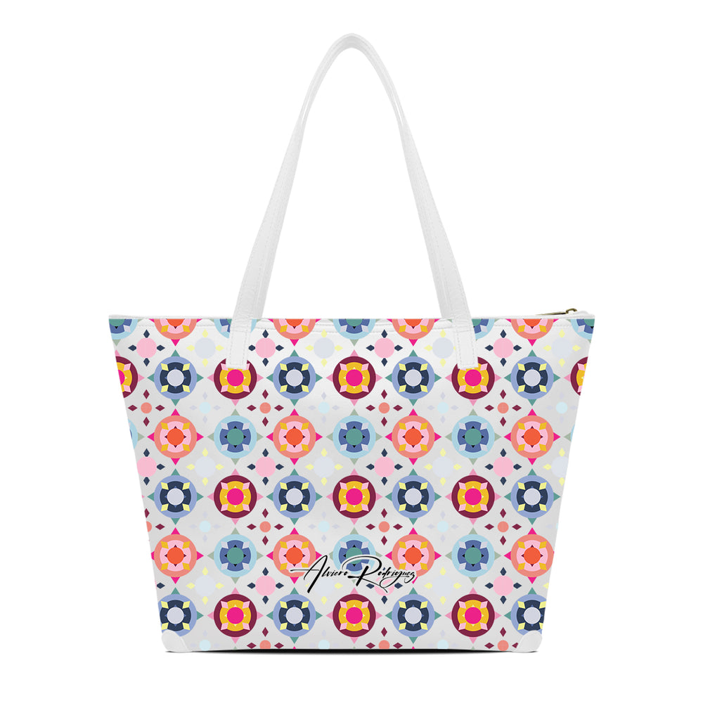 SHOPPER MAXI BIANCA COLOR MAIOLICHE