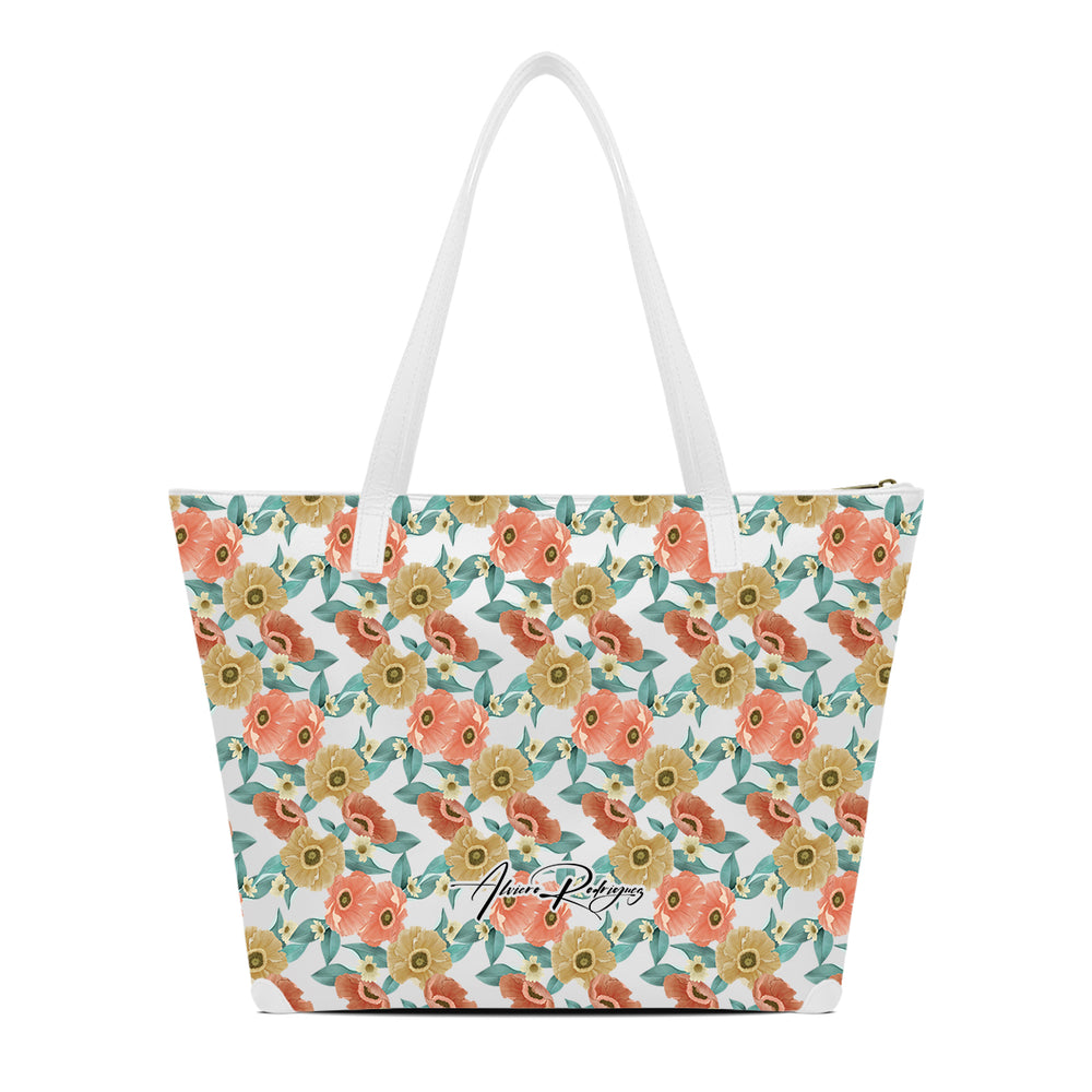 SHOPPER MAXI BIANCA DRAWN FLORAL