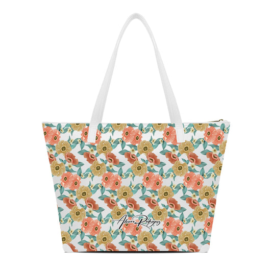 SHOPPER MAXI BIANCA DRAWN FLORAL