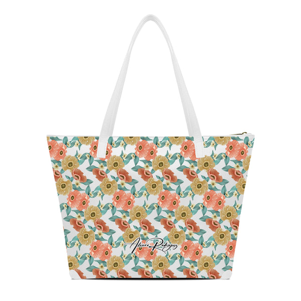 SHOPPER MAXI BIANCA DRAWN FLORAL