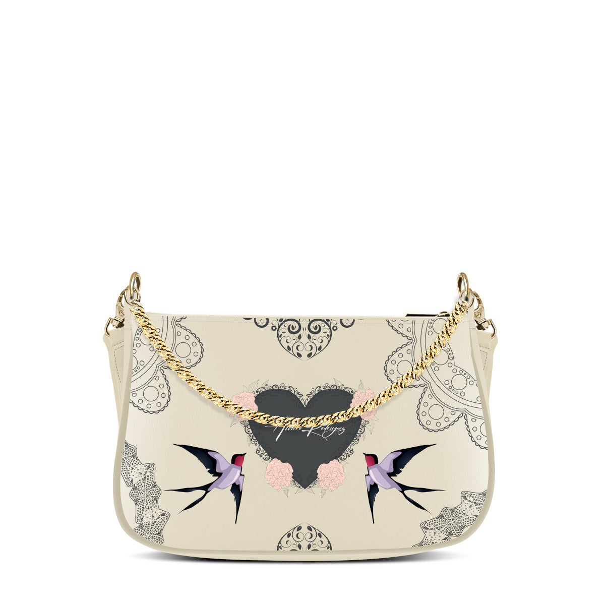 borsa vittoria mud swallows lace