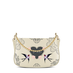 borsa vittoria mud swallows lace