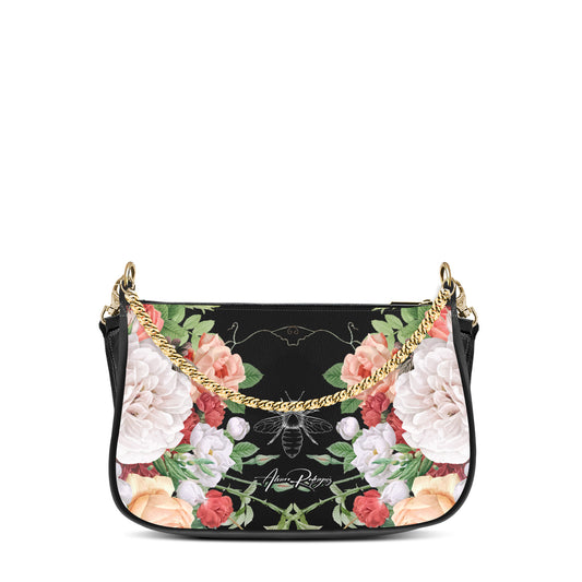 borsa vittoria nera bee flowers