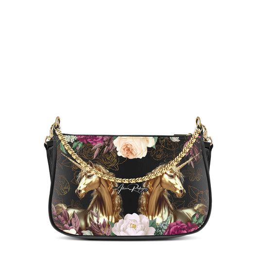 borsa vittoria nera gold horse