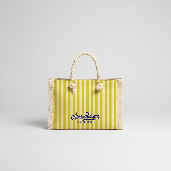 BORSA MARE MINI BEACH STRISCE GIALLE