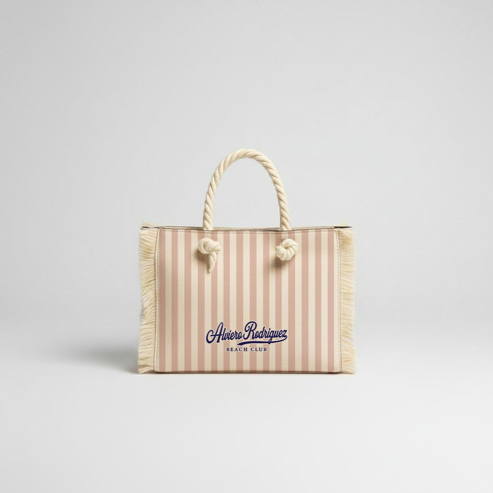 BORSA MARE MINI BEACH STRISCE BEIGE