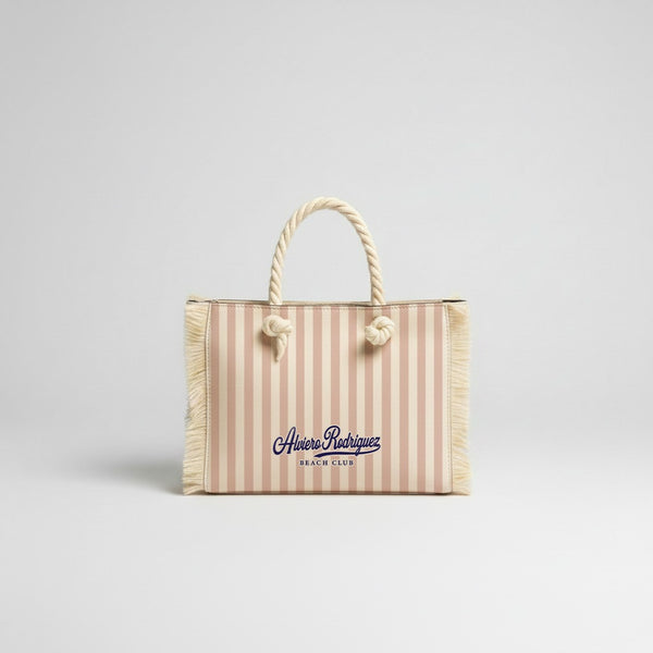 BORSA MARE MINI BEACH STRISCE BEIGE
