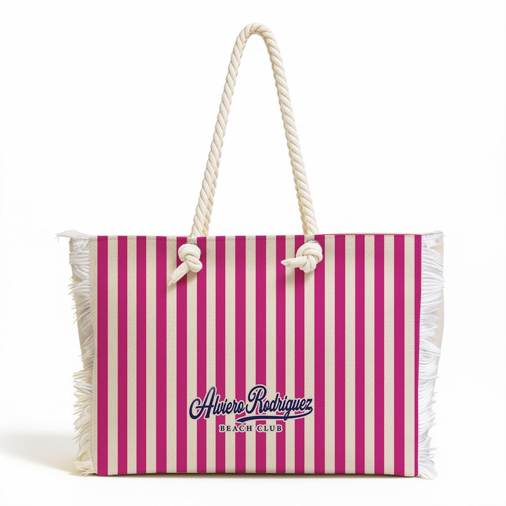 BORSA MARE BEACH CLUB STRISCE FUCSIA