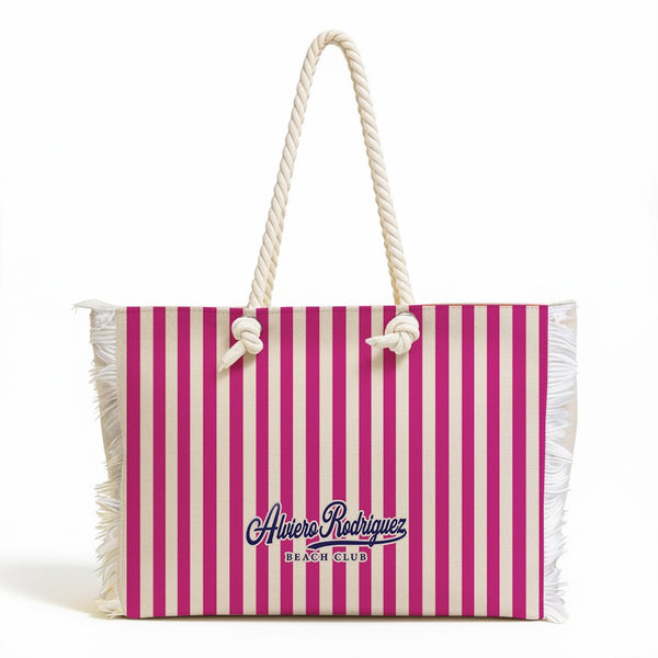 BORSA MARE BEACH CLUB STRISCE FUCSIA