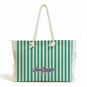 BORSA MARE BEACH CLUB STRISCE VERDE SMERALDO