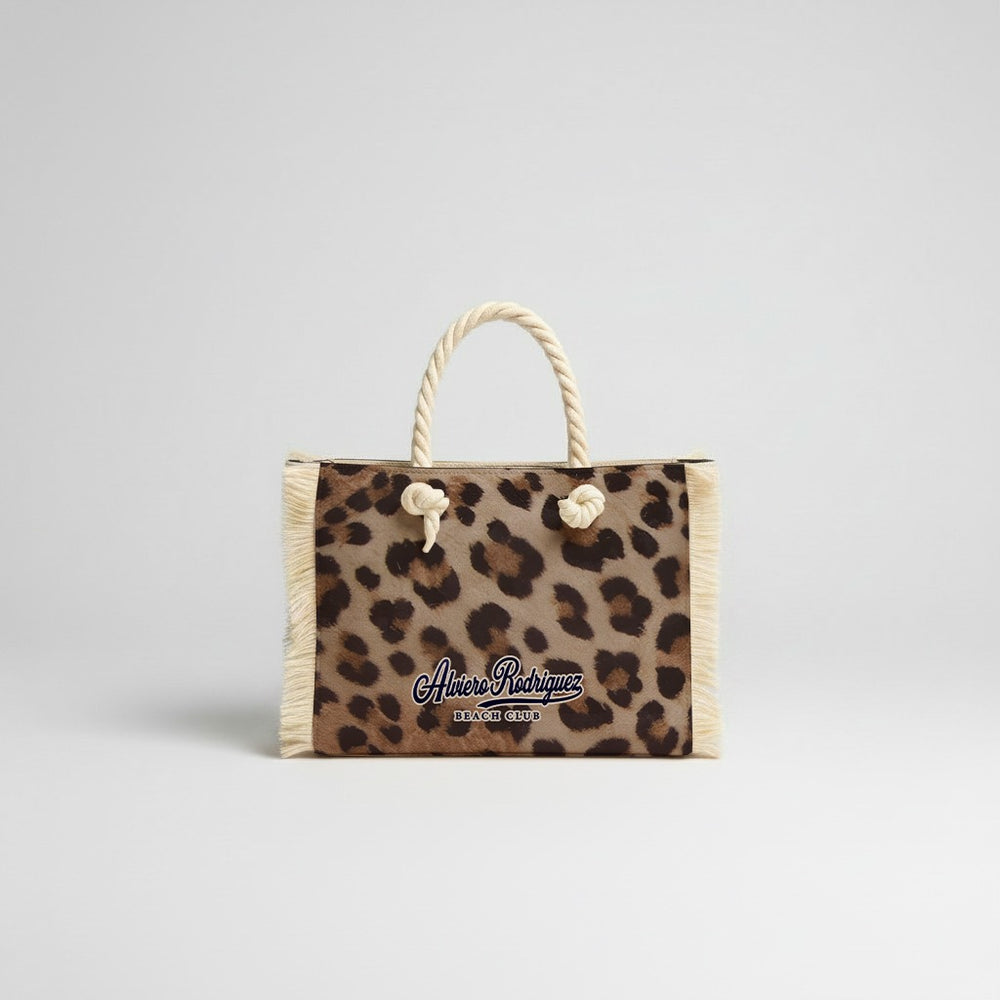 BORSA MARE MINI BEACH LEOPARD