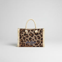 BORSA MARE MINI BEACH LEOPARD