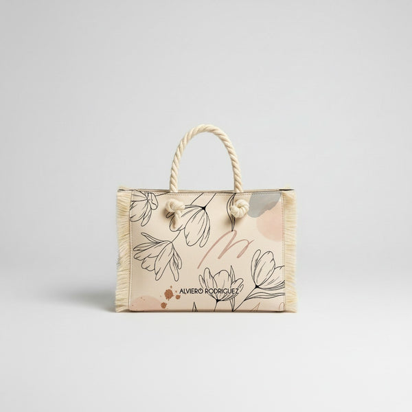 BORSA MARE MINI BEACH ART OF FLOWERS