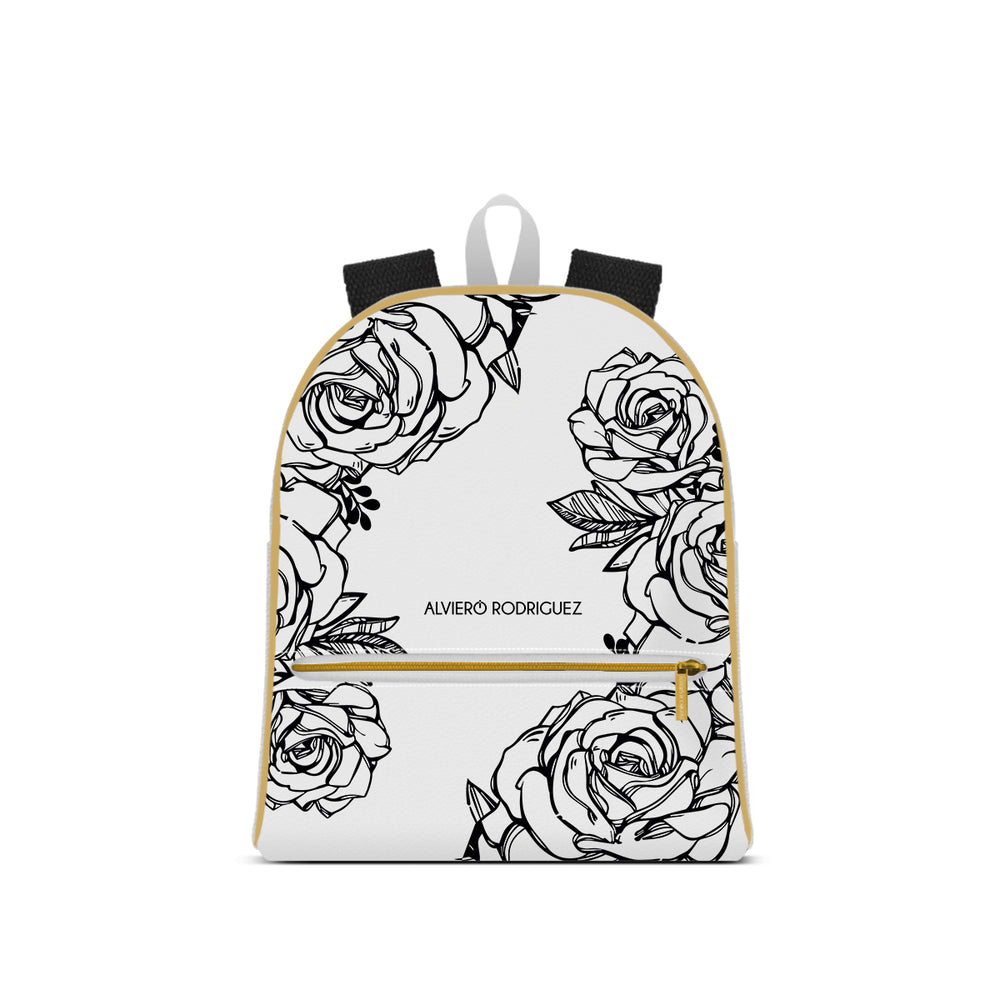 Zaino Michelle Bianco Roses Black
