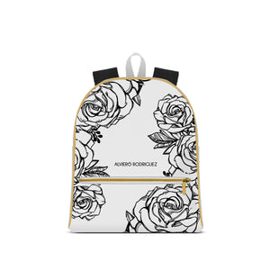 Zaino Michelle Bianco Roses Black