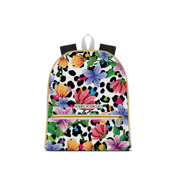 Zaino Michelle Bianco Flower Leopard