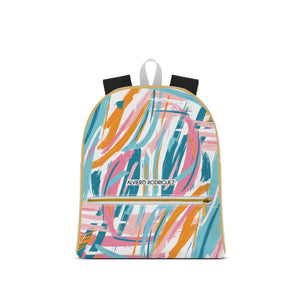 Zaino Michelle Bianco Abstract Painted
