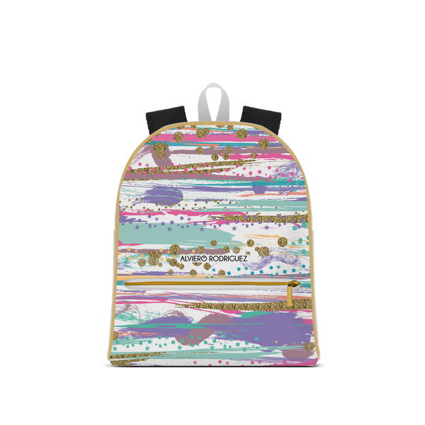 Zaino Michelle Bianco Abstract Brush
