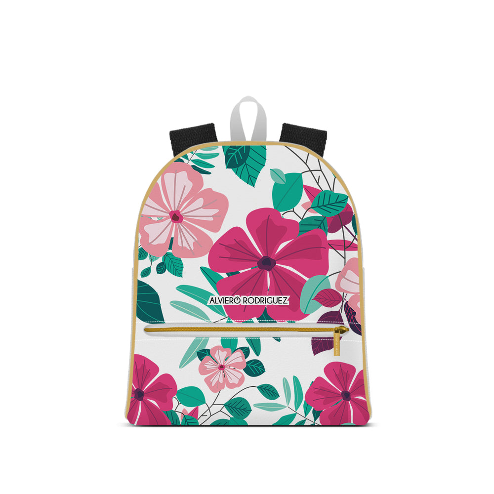 Zaino Michelle Bianco Flowers Season